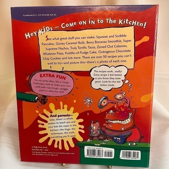 First Edition Betty‎ Crocker’s kids cook! Cookbook EUC Hardcover Spiral-bound - Picture 2 of 6